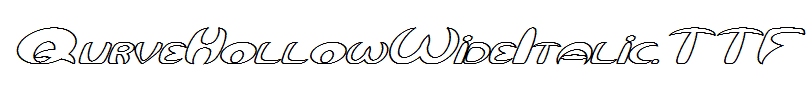 QurveHollowWideItalic