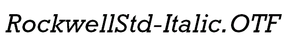 RockwellStd-Italic