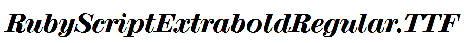 RubyScriptExtraboldRegular