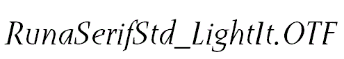 RunaSerifStd_LightIt