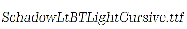 SchadowLtBTLightCursive