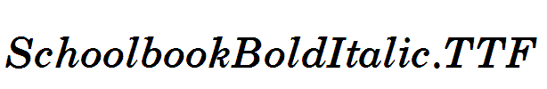 SchoolbookBoldItalic