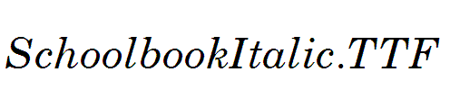 SchoolbookItalic