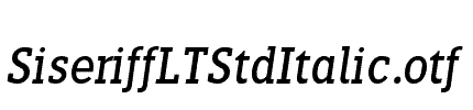SiseriffLTStdItalic