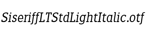 SiseriffLTStdLightItalic