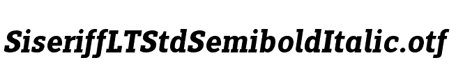 SiseriffLTStdSemiboldItalic
