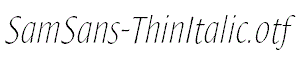 SamSans-ThinItalic