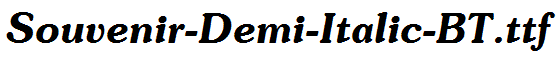 Souvenir-Demi-Italic-BT
