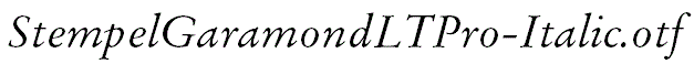 StempelGaramondLTPro-Italic