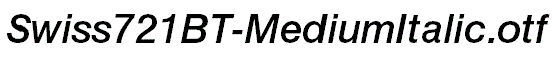 Swiss721BT-MediumItalic