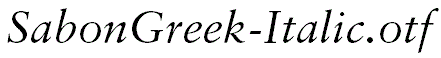 SabonGreek-Italic