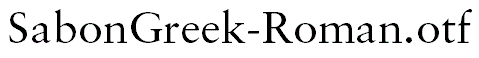SabonGreek-Roman