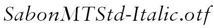 SabonMTStd-Italic