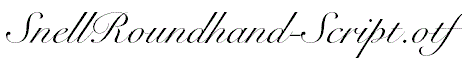 SnellRoundhand-Script