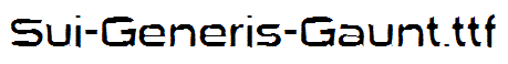 Sui-Generis-Gaunt