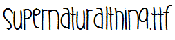 SupernaturalThing