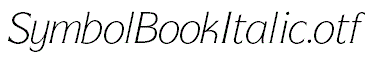 SymbolBookItalic