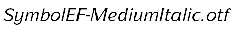 SymbolEF-MediumItalic