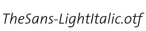 TheSans-LightItalic