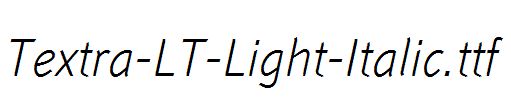 Textra-LT-Light-Italic
