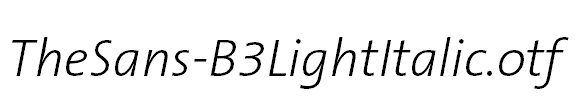 TheSans-B3LightItalic
