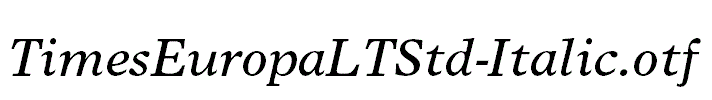 TimesEuropaLTStd-Italic