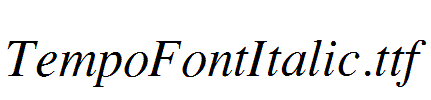 TempoFontItalic