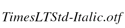 TimesLTStd-Italic
