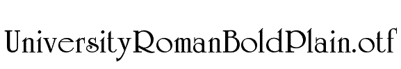 UniversityRomanBoldPlain
