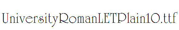 UniversityRomanLETPlain10