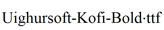 Uighursoft-Kofi-Bold