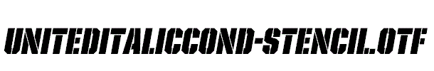 UnitedItalicCond-Stencil