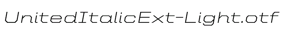 UnitedItalicExt-Light