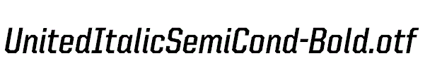UnitedItalicSemiCond-Bold