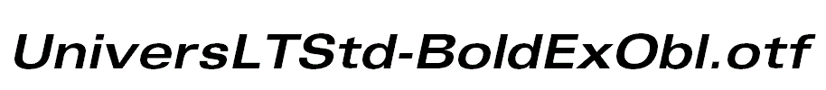 UniversLTStd-BoldExObl