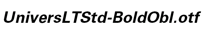 UniversLTStd-BoldObl