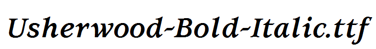 Usherwood-Bold-Italic