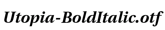 Utopia-BoldItalic