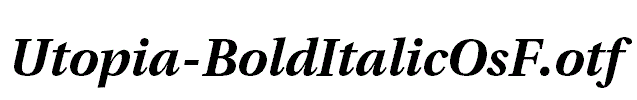 Utopia-BoldItalicOsF