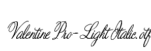 ValentinePro-LightItalic