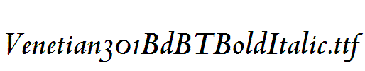 Venetian301BdBTBoldItalic