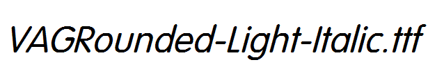 VAGRounded-Light-Italic