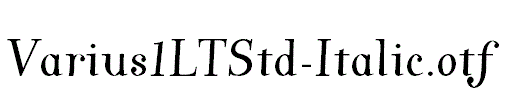 Varius1LTStd-Italic