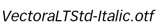 VectoraLTStd-Italic