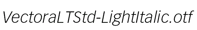 VectoraLTStd-LightItalic