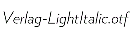 Verlag-LightItalic