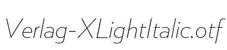 Verlag-XLightItalic