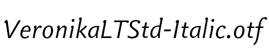 VeronikaLTStd-Italic
