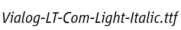 Vialog-LT-Com-Light-Italic