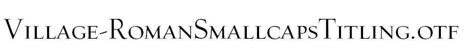 Village-RomanSmallcapsTitling